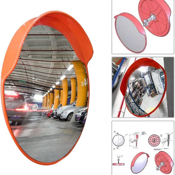 45cm Wide Angle Visible High-Definition Convex Security Round Mirror for Driveway 