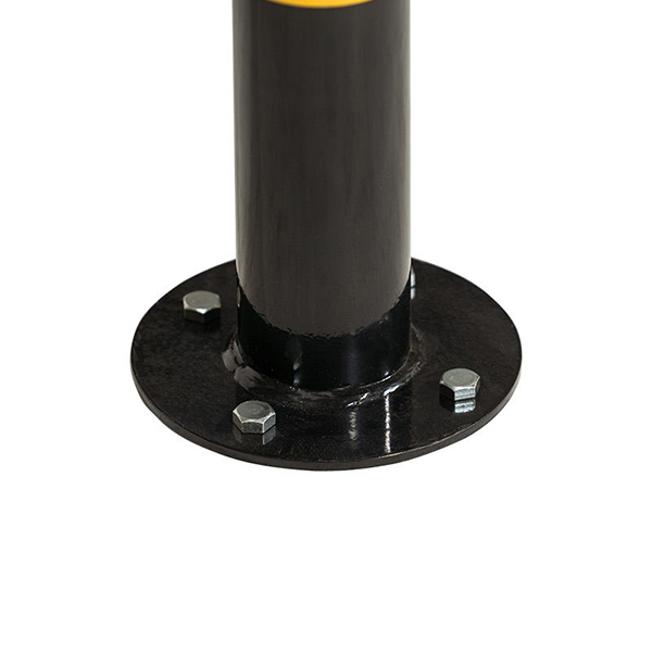 Black & Yellow Round Parking Barriers for Commercial or Private Use