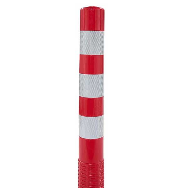 Bright Red Flexible Safety Bollards