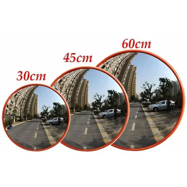 130° Wide-Angle Convex Road Safety Mirror for Wall-Mounted Blind Spot Coverage