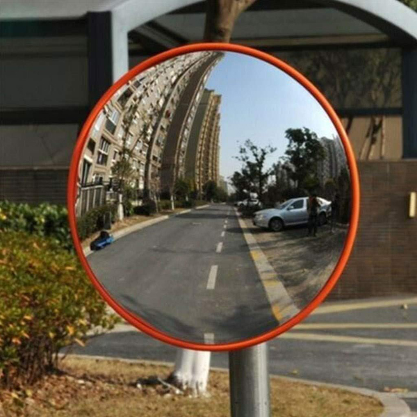 130° Wide-Angle Convex Road Safety Mirror for Wall-Mounted Blind Spot Coverage