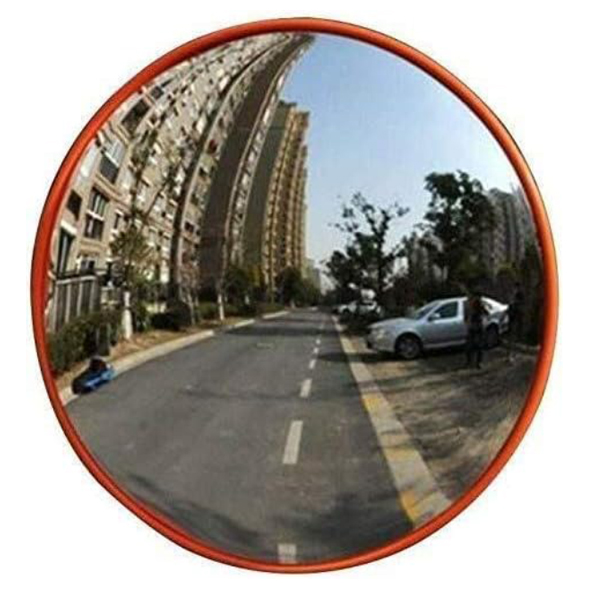 130° Wide-Angle Convex Road Safety Mirror for Wall-Mounted Blind Spot Coverage