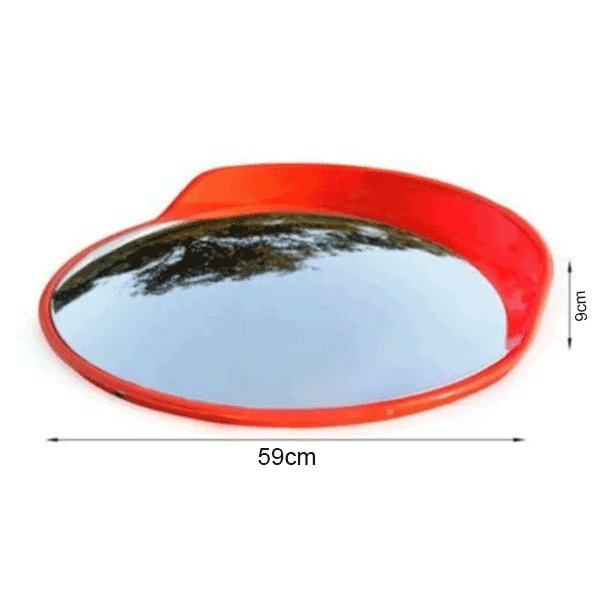 60CM Wide-Angle HD Convex Safety Mirror for Driveways Durable Plastic Body