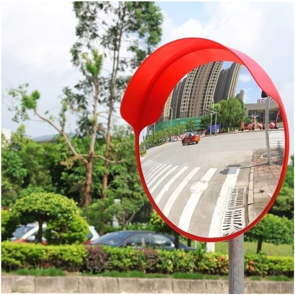 60CM Wide-Angle HD Convex Safety Mirror for Driveways Durable Plastic Body