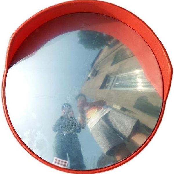 60CM HD Convex Safety Mirror Wide-Angle, Durable Plastic Body for Garage Security