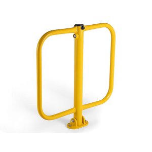 Driveway Fold Down Parking Yellow Heavier Duty Strong & Durable Steel Barrier 