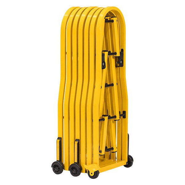 Durable Aluminum Yellow Expandable Safety Interlock Connecting Gate Barriers