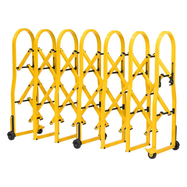 Durable Aluminum Yellow Expandable Safety Interlock Connecting Gate Barriers