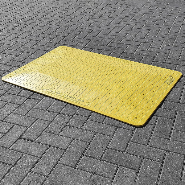 Extremely Durable & Reliable Yellow Pedestrian Hole Cover