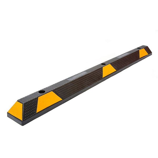 Black & Yellow Heavy Duty Premium Rubber Wheel Stopper 