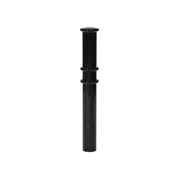 Heavy-Duty Street Safety Black Pedestrian Bollard