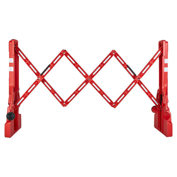 High Visibility Red/White Expandable & Portable Safety Barrier