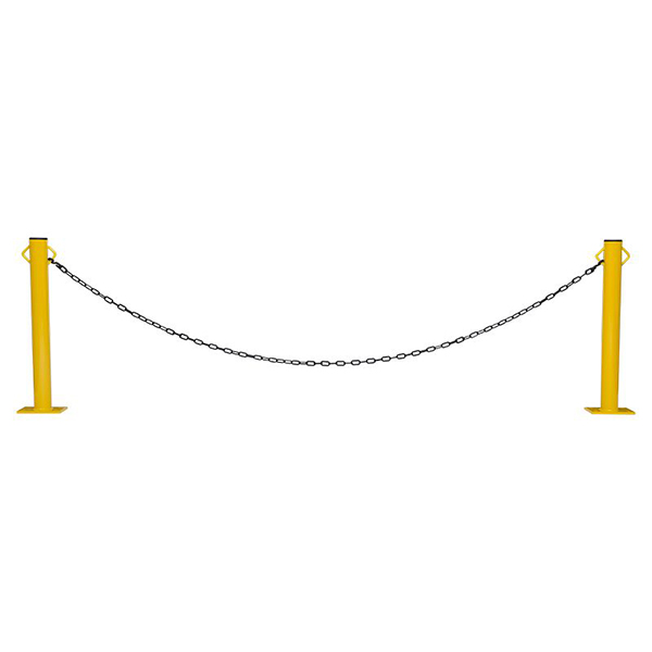 Highly Durable, Rugged & Strong Twin Eyelets Car Park Yellow Security Posts