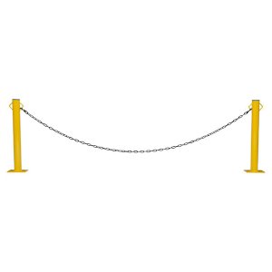 Highly Durable, Rugged & Strong Twin Eyelets Car Park Yellow Security Posts