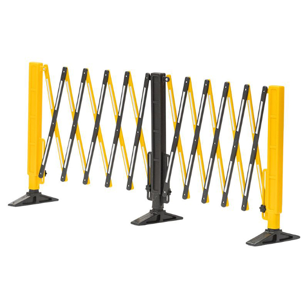 Highly Visible Black/Yellow Plastic Safety Barrier For Indoor & Outdoor Use