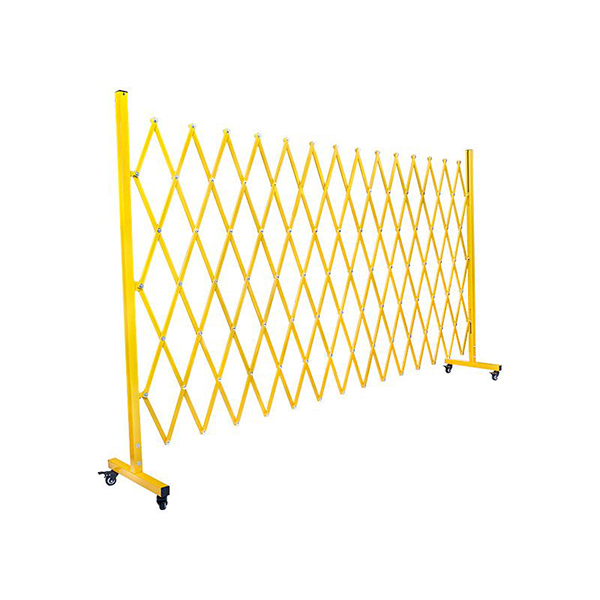 Large Folding Steel Retractable Yellow Collapsible Safety Barrier