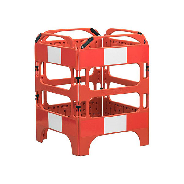 Flexible and Lightweight Red & White Modular Barrier with Quick Assembly