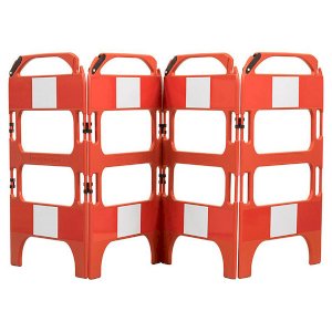 Flexible and Lightweight Red & White Modular Barrier with Quick Assembly