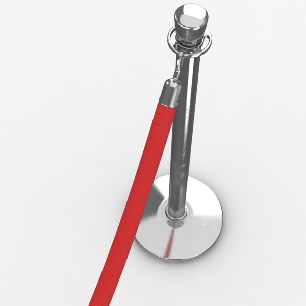 New Luxurious Red Velvet Rope Barrier Posts for Elegant Crowd Control