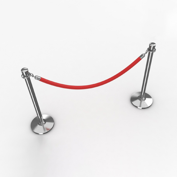 New Luxurious Red Velvet Rope Barrier Posts for Elegant Crowd Control