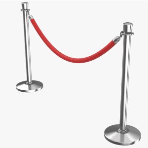 New Luxurious Red Velvet Rope Barrier Posts for Elegant Crowd Control