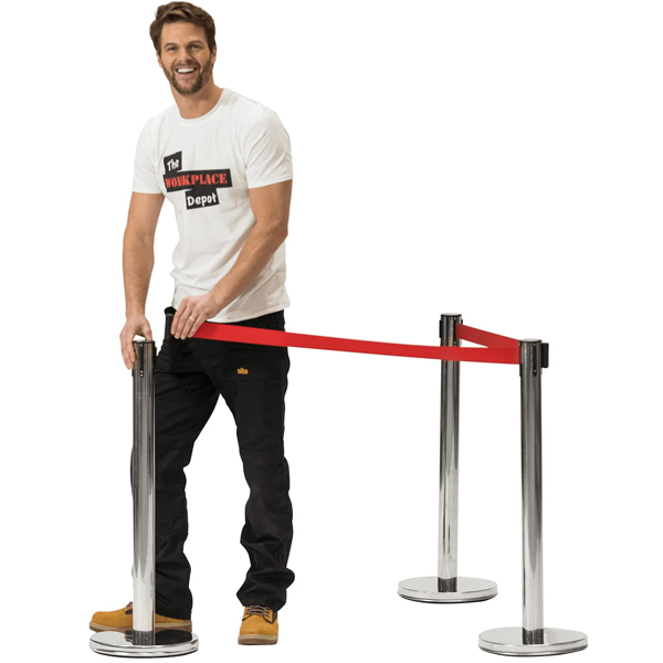 New Stainless Steel Queue Barrier Post