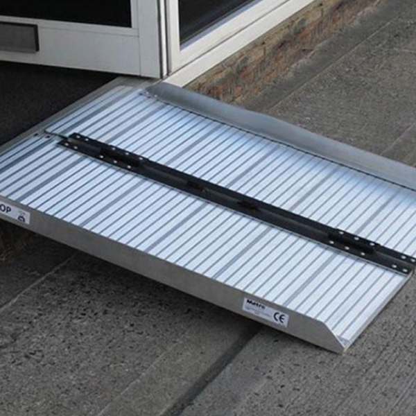 Sturdy & Non-Slip Folding Silver Access Ramps