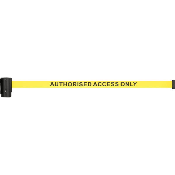 Queue Safety Cordon with 'Authorized Access Only' Belt for Controlled Entry