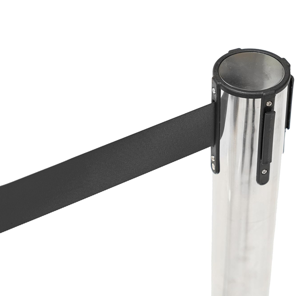 Rectangular Dual Belt Tensile Barrier Post for Effective Crowd Control