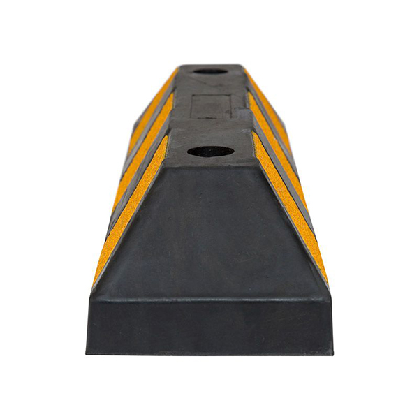 Highly Durable and Strong Rectangular Shape Rubber Parking Wheel Stop - Yellow & Black