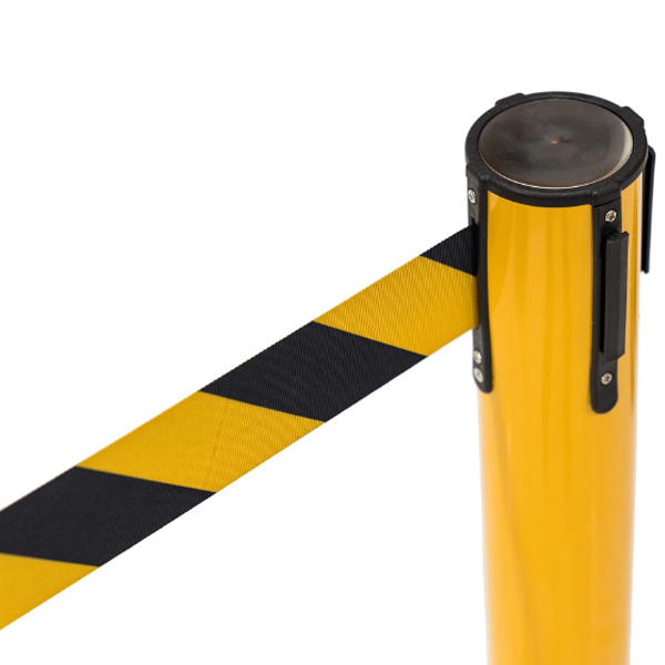 Tensile Double Belt Yellow & Black Highly Portable Barrier