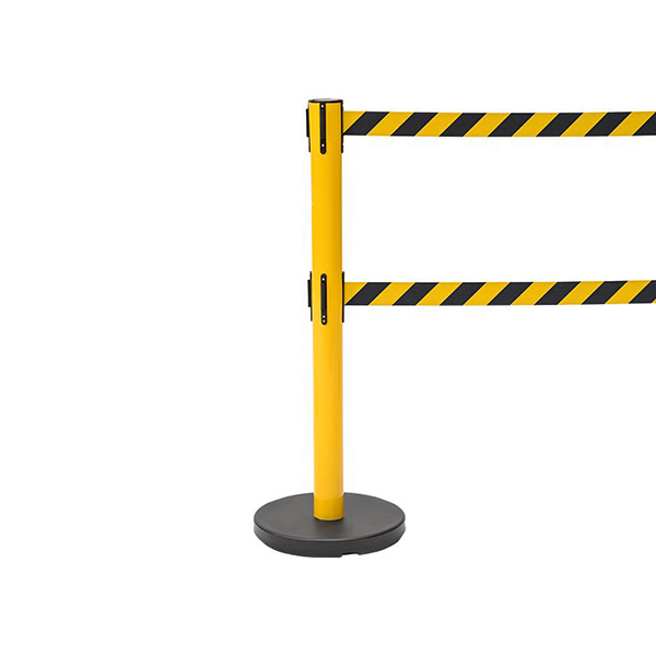 Tensile Double Belt Yellow & Black Highly Portable Barrier