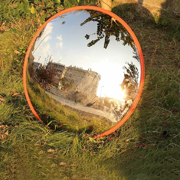 Weatherproof Convex Wide-Angle Mirror for Street Corners, Garages, Parking, and Driveways