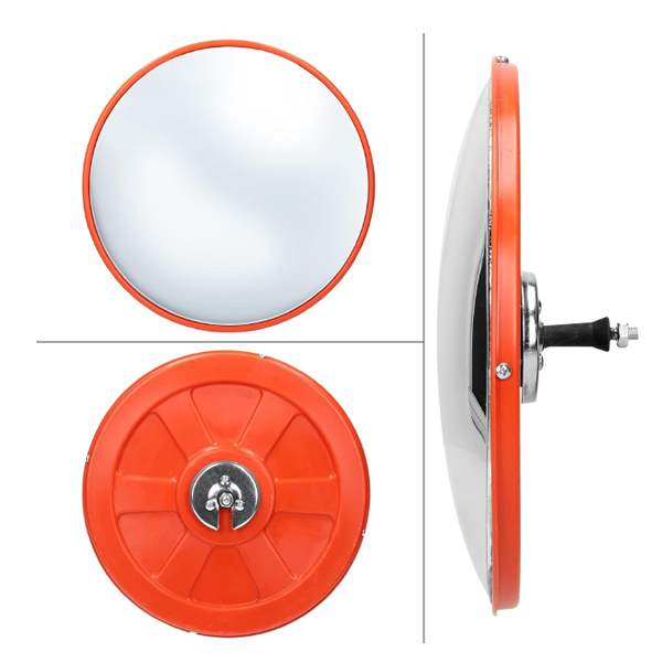 Weatherproof Convex Wide-Angle Mirror for Street Corners, Garages, Parking, and Driveways