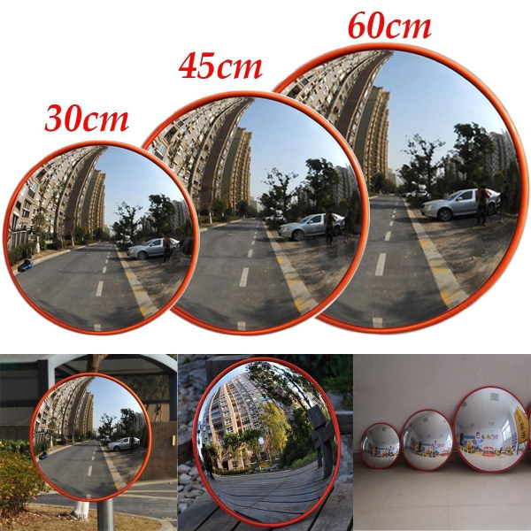 Weatherproof Convex Wide-Angle Mirror for Street Corners, Garages, Parking, and Driveways