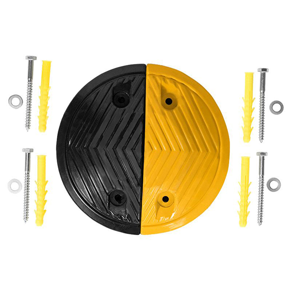 Quick & Easy Installation Traffic Safety Rubber Speed Bump in Circular Pattern