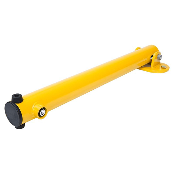 Yellow Fold Down Driveway Security Post Barrier with Fixing Bolts and Two Lock Keys